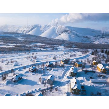 Lais Puzzle - Winteransicht von Kiruna, der nördlichsten Stadt Schwedens, Provinz Lappland, winterlich sonniges Bild, aufgenommen von einer Drohne - 1.000 Teile