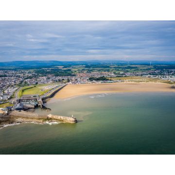 Lais Puzzle - Luftaufnahme des Strandes und Hafens von Porthcawl und des Jahrmarktes in Südwales UK - 1.000 Teile