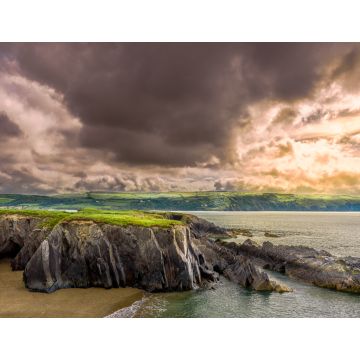 Lais Puzzle - Küstenweg Cardigan, Wales, dramatischer Himmel - 1.000 Teile