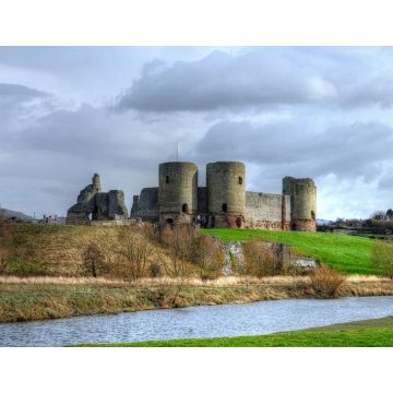 Lais Puzzle - Schloss Rhuddlan von der anderen Seite des Flusses Clwyd, Denbighshire, Wales - 1.000 Teile