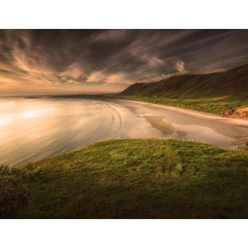 Lais Puzzle - Sonnenuntergang in der Rhossili-Bucht auf der Halbinsel Gower, Swansea, Südwales, Großbritannien - 1.000 Teile