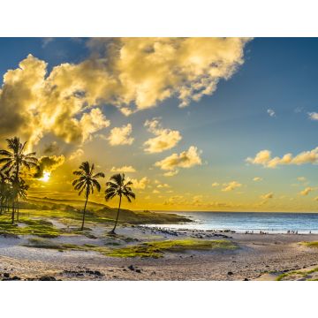 Lais Puzzle - Anakena Strand mit seinem Ahu Nau Nau Moais, einem der schönsten Orte auf der Osterinsel und seiner Rapa Nui Kultur - 1.000 Teile
