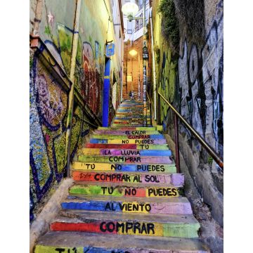 Lais Puzzle - Bunte Treppen in Valparaiso, Chile - 1.000 Teile