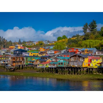 Lais Puzzle - Häuser auf Stelzen Palafitos in Castro, Chiloe Island, Patagonien - 1.000 Teile