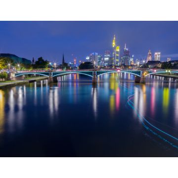 Lais Puzzle - Nacht in Frankfurt am Main vom Main aus - 1.000 Teile