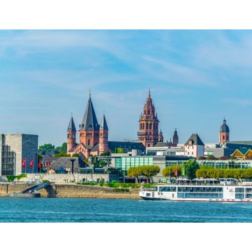 Lais Puzzle - Der Dom in Mainz hinter dem Rhein, Deutschland - 1.000 Teile