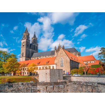 Lais Puzzle - Prachtvolle, farbenfrohe Kathedrale von Magdeburg im Herbst, Deutschland - 1.000 Teile