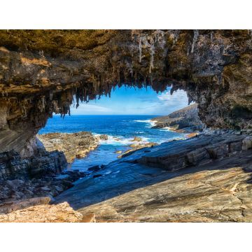 Lais Puzzle - Admirals Arch. Berühmter "Admirals Arch" im Flinders Chase National Park, Kangaroo Island, Australien. Erstaunliche Felsformation, Robben im Hintergrund - 1.000 Teile