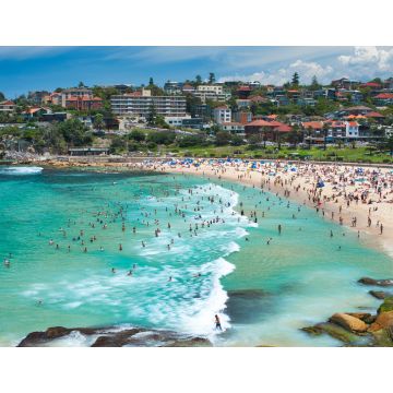 Lais Puzzle - Panoramablick auf den überfüllten Bronte Beach, Sydney Australien - 1.000 Teile