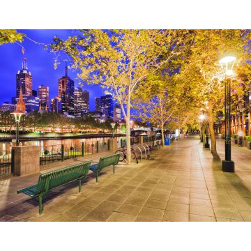 Lais Puzzle - Nachtansicht vor dem Fluss in der Stadt Melbourne, Australien - 1.000 Teile
