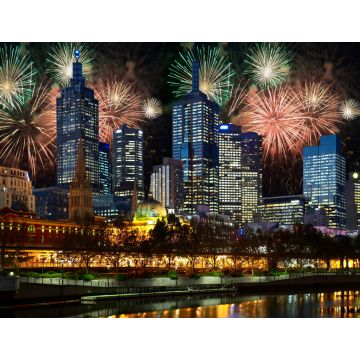 Lais Puzzle - Feuerwerk über der Stadt Melbourne, Australien - 1.000 Teile