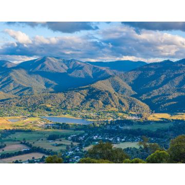 Lais Puzzle - Luftaufnahme von Mount Beauty Stadt und Teichanlage. Kiewa-Tal, Victoria, Australien - 1.000 Teile