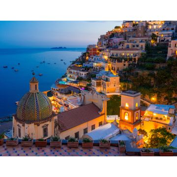 Lais Puzzle - Positano, Amalfiküste, Kampanien, Sorrento, Italien. Blick auf die Stadt und das Meer in einem Sommer Sonnenuntergang - 1.000 Teile