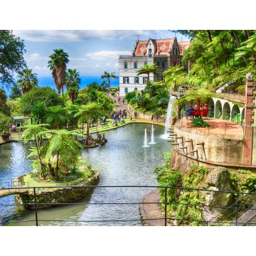 Lais Puzzle - Szenerie des Monte Palace Tropical Garden. Funchal, Insel Madeira, Portugal - 1.000 Teile