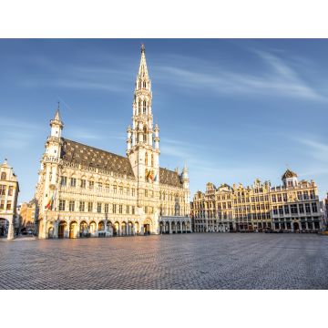 Lais Puzzle - Blick auf das Rathaus am Grand Place in der Altstadt von Brüssel während des sonnigen Wetters in Belgien - 1.000 Teile