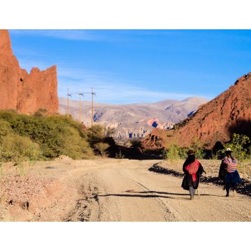 Lais Puzzle - Bolivianische Menschen entlang einer unbefestigten Straße, Bolivien - 1.000 Teile