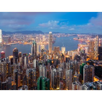 Lais Puzzle - Blick auf die Skyline von Hongkong in Kowloon vom Victoria Peak in Hongkong. Asiatischer Tourismus, modernes Stadtleben oder Finanz- und Wirtschaftskonzept - 1.000 Teile