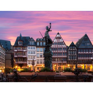 Lais Puzzle - Frankfurt Altstadtplatz am Römerberg mit Justitia-Statue - 1.000 Teile