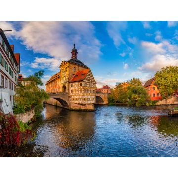 Lais Puzzle - Beeindruckender Panoramablick auf das historische Stadtzentrum von Bamberg, Deutschland. UNESCO Weltkulturerbe - 1.000 Teile