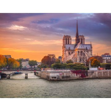 Lais Puzzle - Paris. Stadtbild von Paris, Frankreich mit der Kathedrale Notre Dame bei Sonnenuntergang - 1.000 Teile