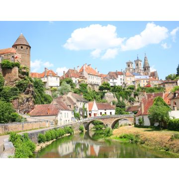 Lais Puzzle - Mittelalterliches Semur-en-Auxois in Burgund, Fluss Armancon, Frankreich - 1.000 Teile