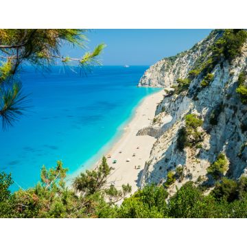 Lais Puzzle - Strand von Egremni, Insel Lefkada, Griechenland. Großer und langer Strand mit türkisfarbenem Wasser auf der Insel Lefkada in Griechenland - 1.000 Teile