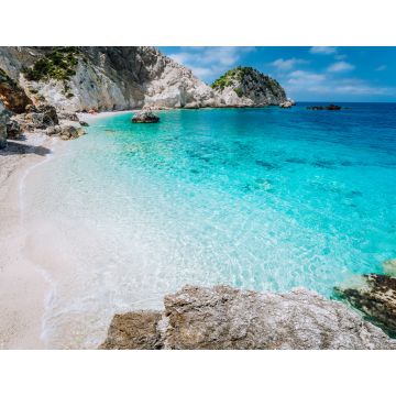 Lais Puzzle - Strand von Agia Eleni auf der Insel Kefalonia, Griechenland. Schönste felsige wilde Strände mit klarem smaragdgrünem Wasser und hohen weißen Klippen - 1.000 Teile