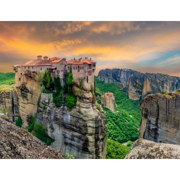 Lais Puzzle - Blick auf ein religiöses Kloster auf einem Berg im Dorf Meteora in Griechenland - 1.000 Teile