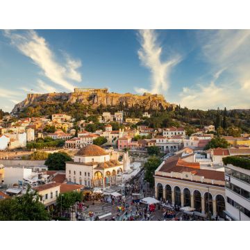 Lais Puzzle - Panoramablick auf den Monastiraki-Platz und die Akropolis bei Sonnenuntergang in Athen Griechenland - 1.000 Teile