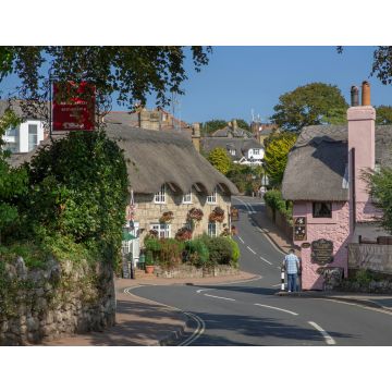Lais Puzzle - Isle of Wight Starcross England. Vereinigtes Königreich. Shanklin. Schilfdächer. Sandown Bucht - 1.000 Teile
