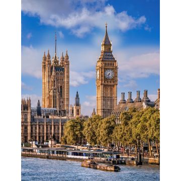 Lais Puzzle - Big Ben und Houses of Parliament mit Booten auf dem Fluss in London, England, UK - 1.000 Teile