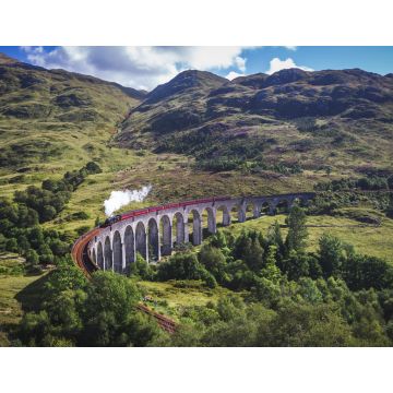 Lais Puzzle - Glenfinnan Railway Viaduct in Schottland mit dem vorbeifahrenden Jacobite-Dampfzug - 1.000 Teile