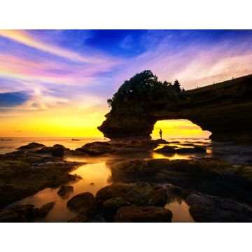 Lais Puzzle - Meereslandschaft am Tanah-Lot-Tempel und Sonnenuntergang auf Bali, Indonesien - 1.000 Teile