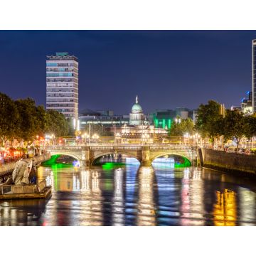 Lais Puzzle - O'Connell-Brücke in Dublin, Irland, bei Nacht - 1.000 Teile