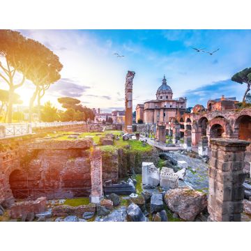 Lais Puzzle - Forum Romanum oder Roman Forum Morgengrauen bunten Blick, ewige Stadt Rom spektakulären antiken Platz Blick - 1.000 Teile