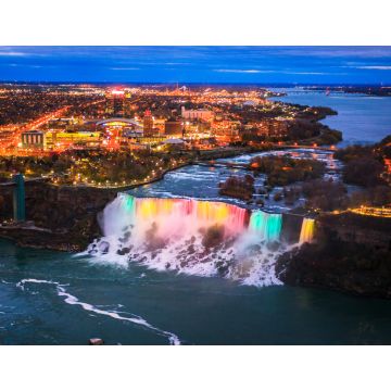 Lais Puzzle - Vogelperspektive auf die Niagarafälle in Kanada und Amerika bei Sonnenuntergang - 1.000 Teile