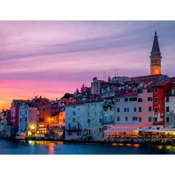 Lais Puzzle - Rovinj bunte Stadt Kroatien, Sonnenuntergang Rovinj historische Stadt mit Kirche und Meer - 1.000 Teile