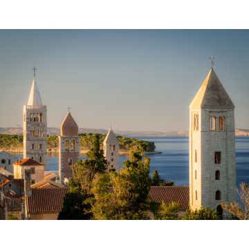 Lais Puzzle - Klassische Ansicht mit Glockentürmen der Kirchen von Rab, Kroatien - 1.000 Teile