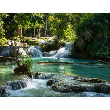 Lais Puzzle - Türkisfarbenes Wasser des Kuang Si-Wasserfalls, Luang Prabang, Laos. Tropischer Regenwald - 1.000 Teile