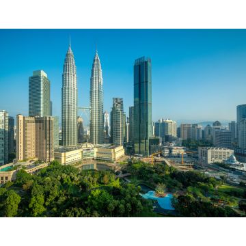 Lais Puzzle - Stadtbild von Kuala Lumpur Panorama bei Sonnenaufgang. Panoramabild eines Wolkenkratzers in Kuala Lumpur, Malaysia Skyline mit blauem Himmel - 1.000 Teile