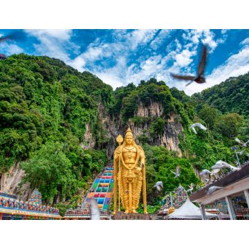 Lais Puzzle - Statue von Lord Muragan und Eingang zu den Batu-Höhlen in Kuala Lumpur, Malaysia - 1.000 Teile