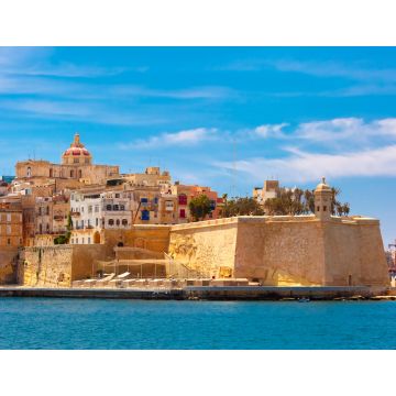 Lais Puzzle - Kai von Valletta mit traditionellen maltesischen Gebäuden mit bunten Fensterläden und Balkonen am sonnigen Tag, Valletta, Hauptstadt von Malta - 1.000 Teile