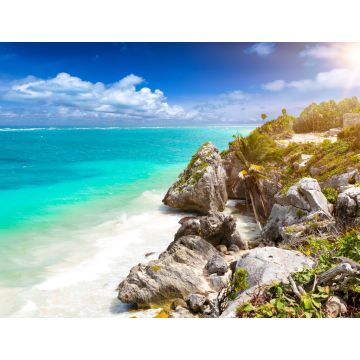 Lais Puzzle - Die Küste von Tulum mit türkisem Ozean und Maya-Ruinen, Karibik, Mexiko - 1.000 Teile