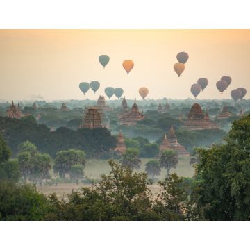 Lais Puzzle - Heißluftballon über einer alten Pagode in Bagan, Myanmar - 1.000 Teile
