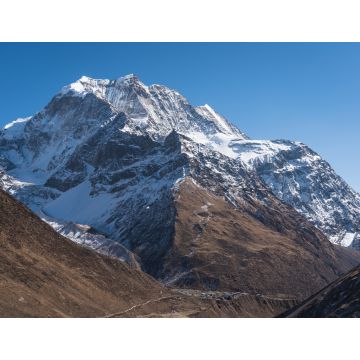 Lais Puzzle - Samdo-Gipfel hinter dem Dorf Samdo auf dem Manaslu Circuit Trekking, Himalaya-Gebirge in Nepal - 1.000 Teile