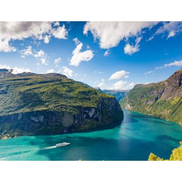 Lais Puzzle - Fjord Geirangerfjord mit Kreuzfahrtschiff, Norwegen - 1.000 Teile