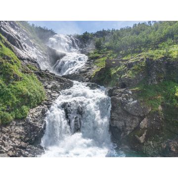 Lais Puzzle - Kjosfossen ist ein Wasserfall in der Gemeinde Aurland im Bezirk Vestland, Norwegen - 1.000 Teile