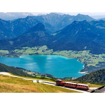 Lais Puzzle - Schafbergbergbahn über Wolfgangsee und Sankt Wolfgang im Salzkammergut, Alpen, Österreich - 1.000 Teile