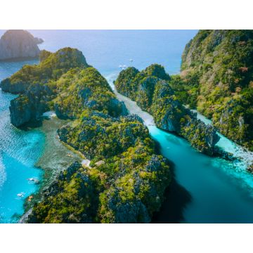 Lais Puzzle - Luftaufnahme der großen Lagune und der majestätischen Felsen aus der Drohne. Entdecken Sie El Nido, Palawan Philippinen. atemberaubende Attraktion, Tour Reise, Inselhüpfen - 1.000 Teile