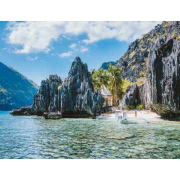 Lais Puzzle - El Nido Palawan Philippinen Asien. Banca-Boot an einem kleinen Strand in der Nähe des Matinloc-Schreins - 1.000 Teile